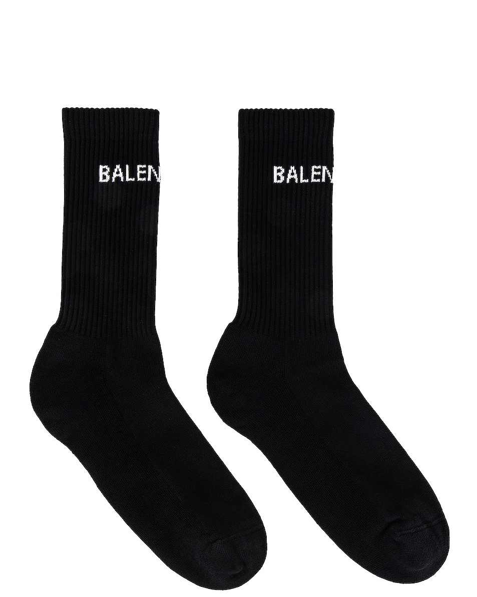 Image 1 of Balenciaga Socks in Black & White