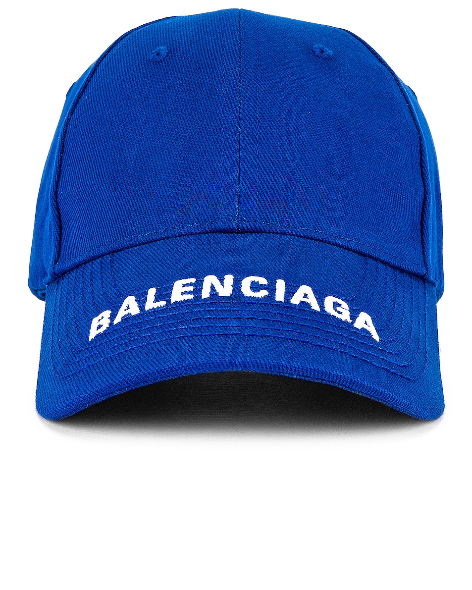Image 1 of Balenciaga Logo Visor Cap S in Sapphire & White