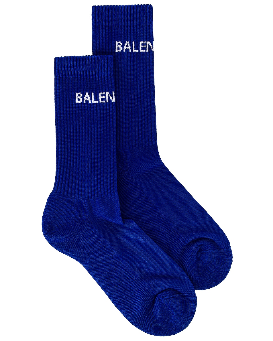 Image 1 of Balenciaga Tennis Socks in Royal & White