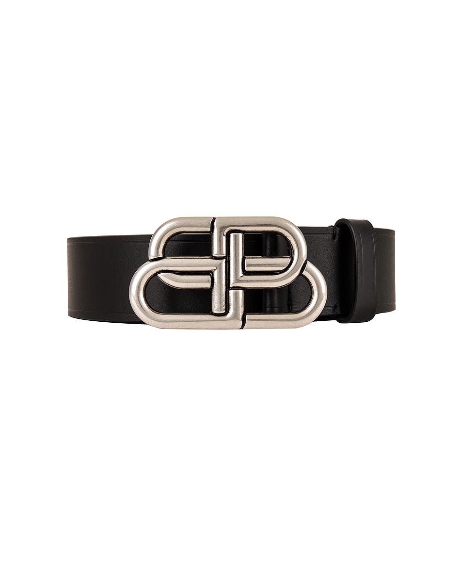 Image 3 of Balenciaga BB Large Belt in Black