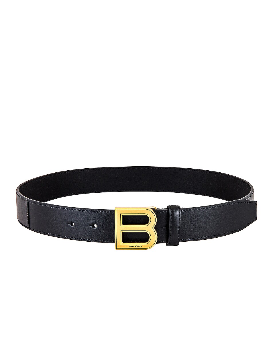 Image 1 of Balenciaga Hourglass Large Belt in All Black