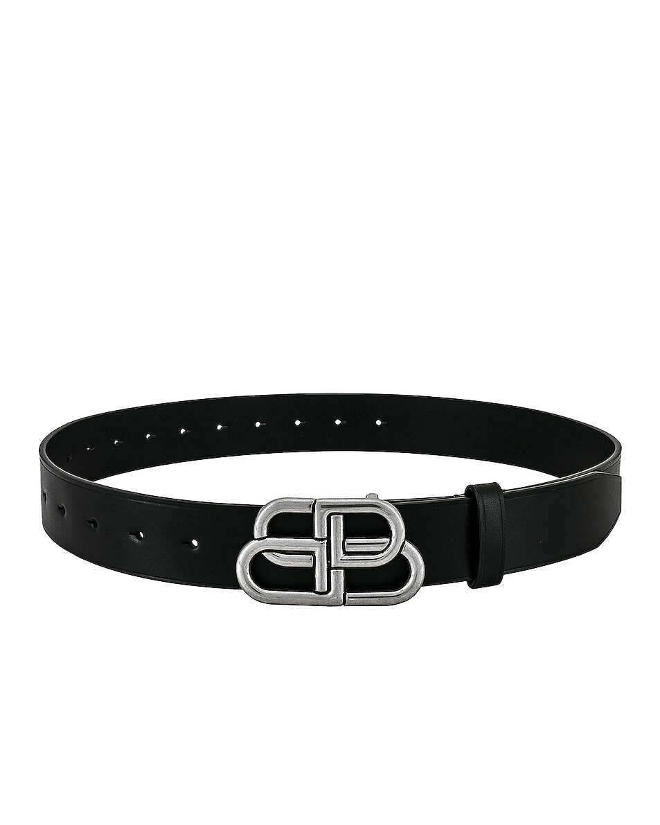 Image 1 of Balenciaga BB Large Belt in Black