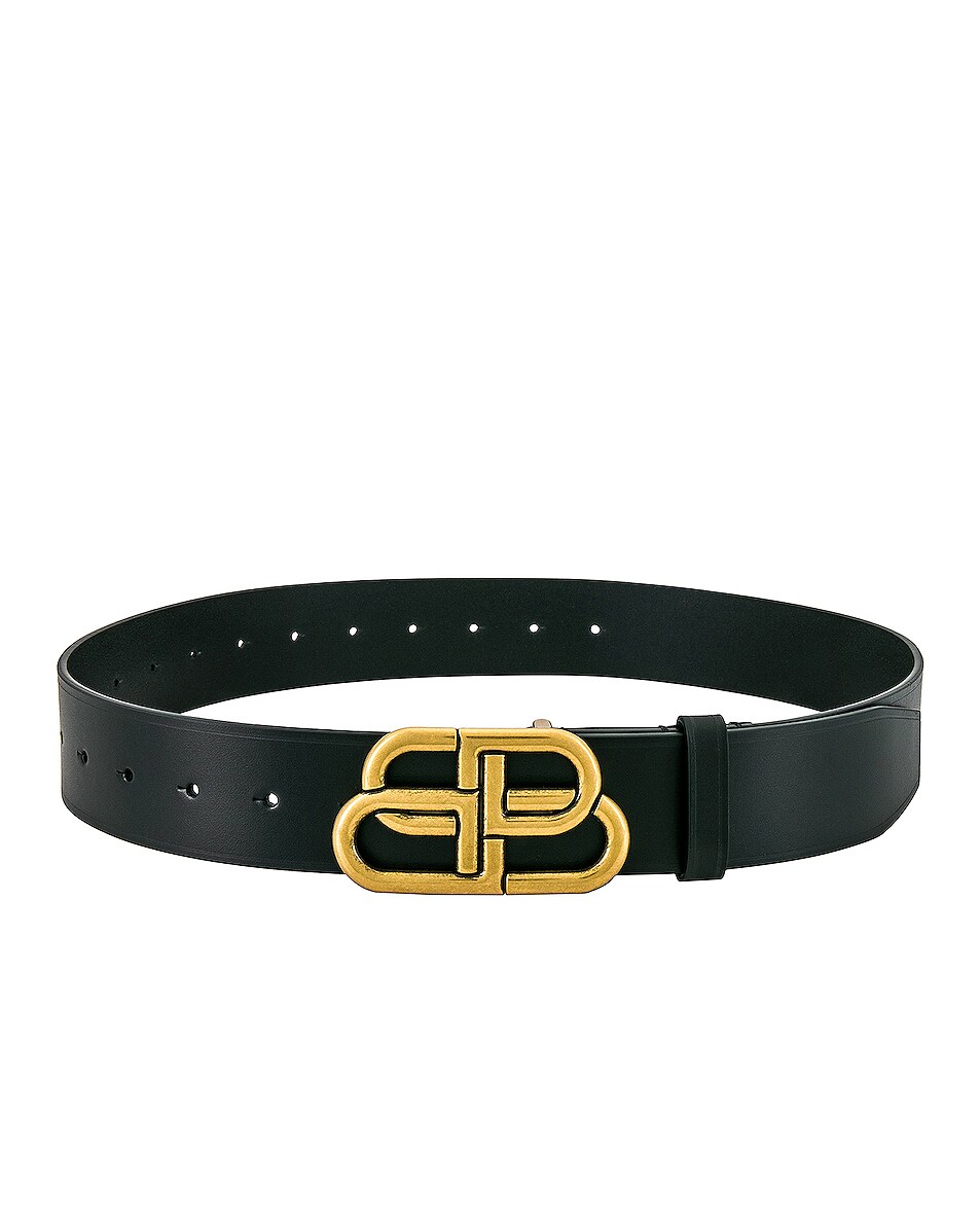 Image 1 of Balenciaga BB Extra Large Belt in Black