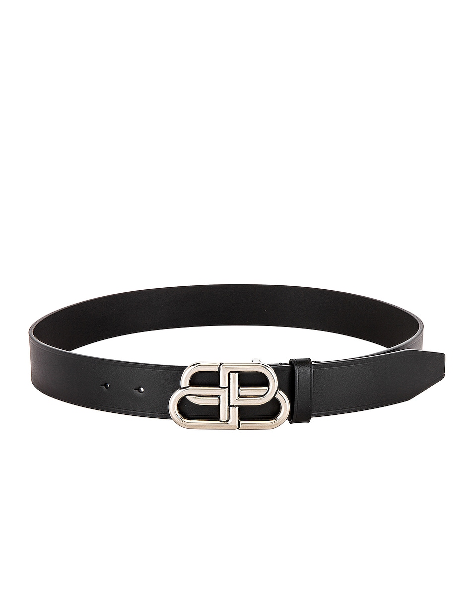 Image 1 of Balenciaga BB Large Belt in Black