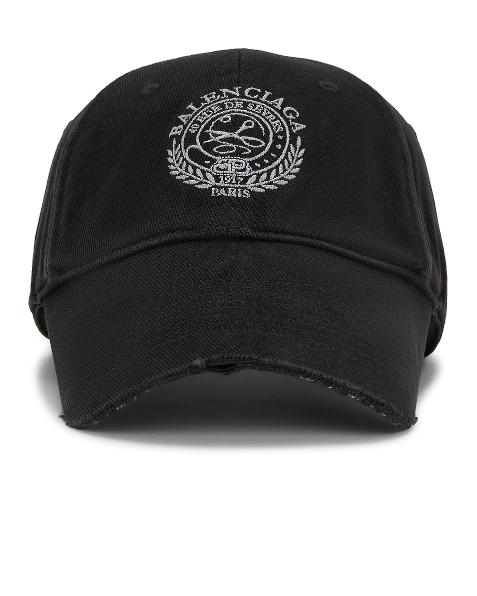 Image 1 of Balenciaga Inside Motif Hat in Black & White