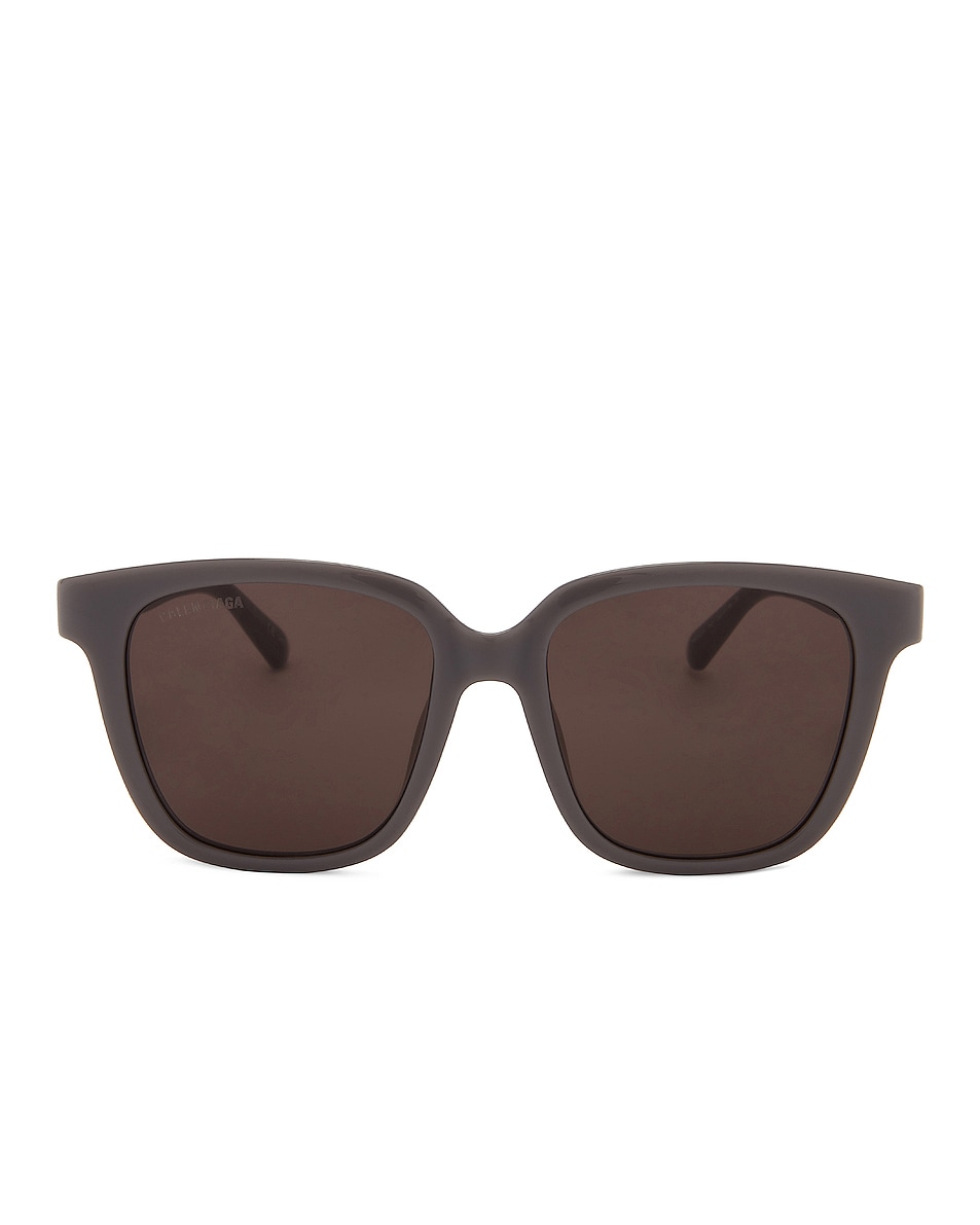 Image 1 of Balenciaga Side D Frame Sunglasses in Shiny Solid Balenciaga Grey