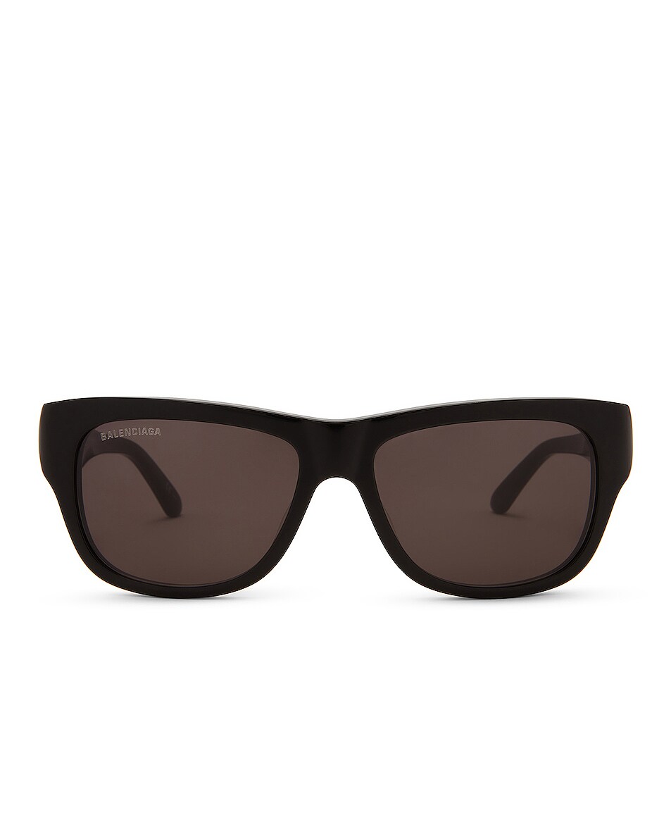 Image 1 of Balenciaga City Square Sunglasses in Shiny Black