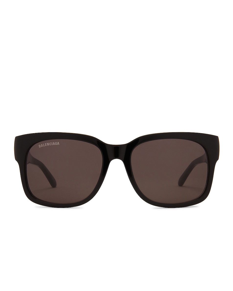 Image 1 of Balenciaga City D Frame Sunglasses in Shiny Black