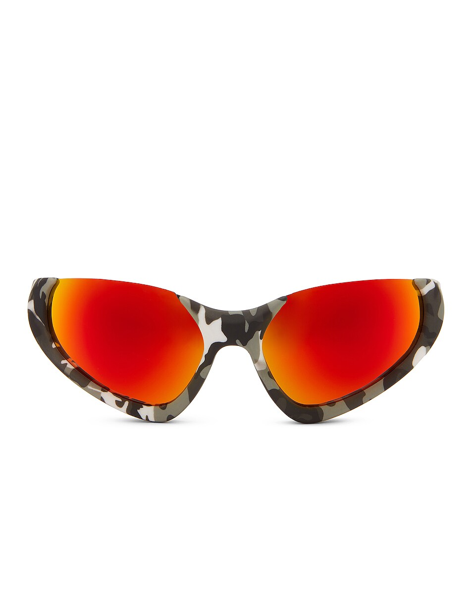 Image 1 of Balenciaga Xpander Rectangle Sunglasses in Matte Camouflage Grey