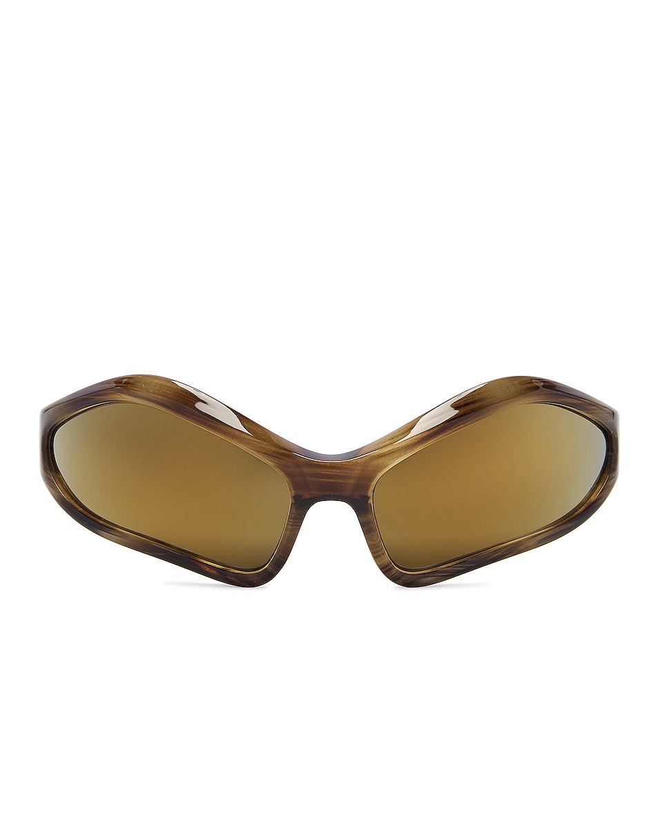 Image 1 of Balenciaga Fennec Sunglasses in Shiny Classic Horn