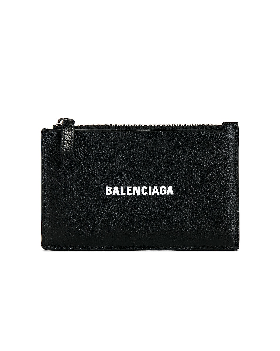 Image 1 of Balenciaga Zip Wallet in Black & White
