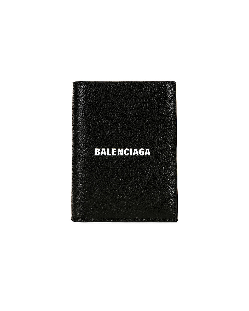 Image 1 of Balenciaga Cash Vertical Bifold Wallet in Black & White