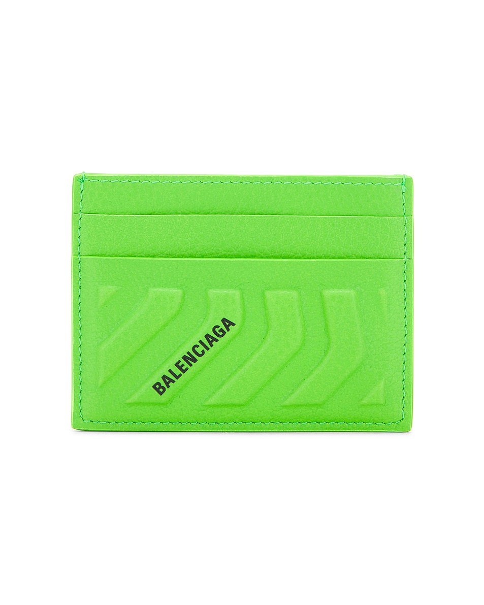 Image 1 of Balenciaga Car Card Holder in Acid Green