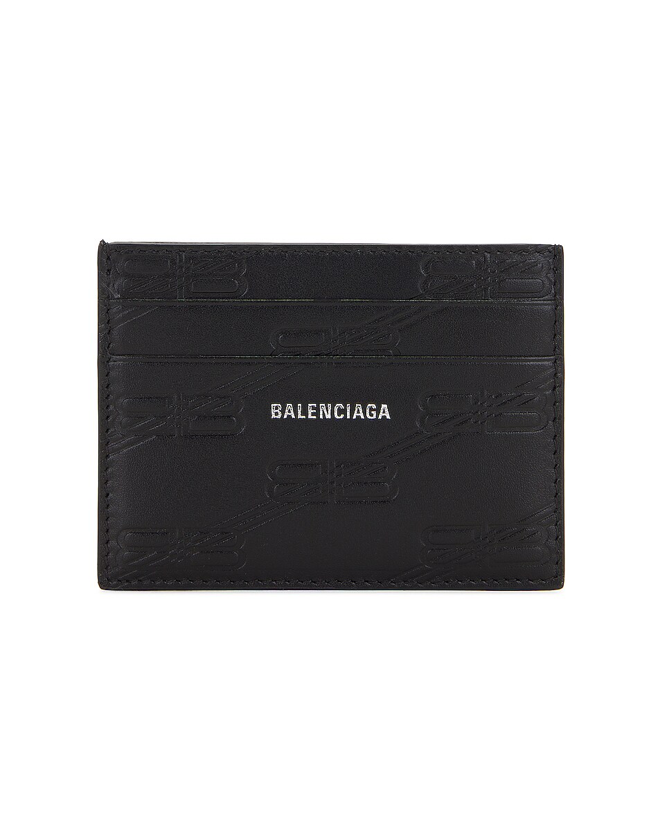Image 1 of Balenciaga BB Card Case in Black