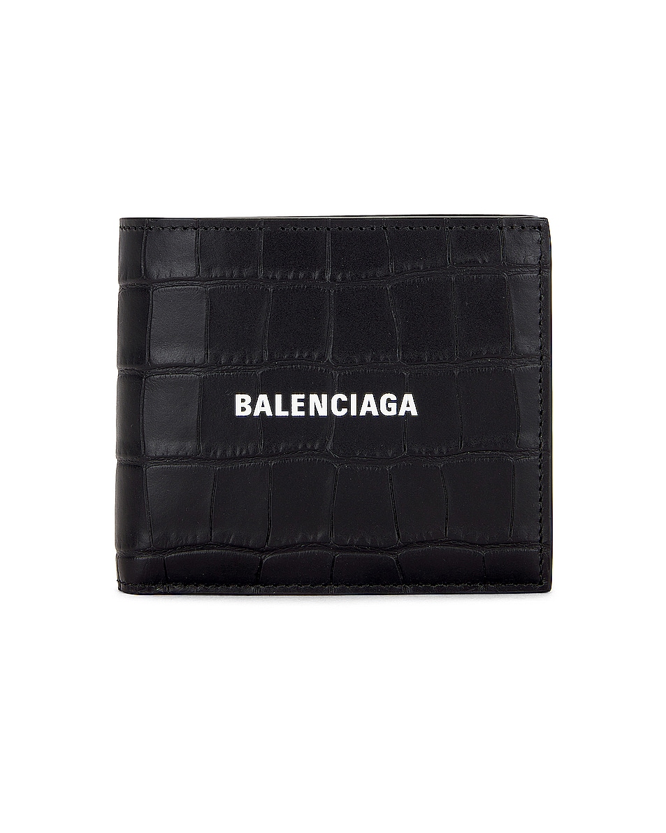 Image 1 of Balenciaga Cash Square Fold Co Wallet in Black & White