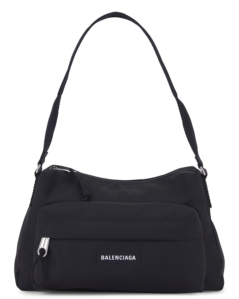 Image 1 of Balenciaga Explorer Sling Pouch Bag in Black