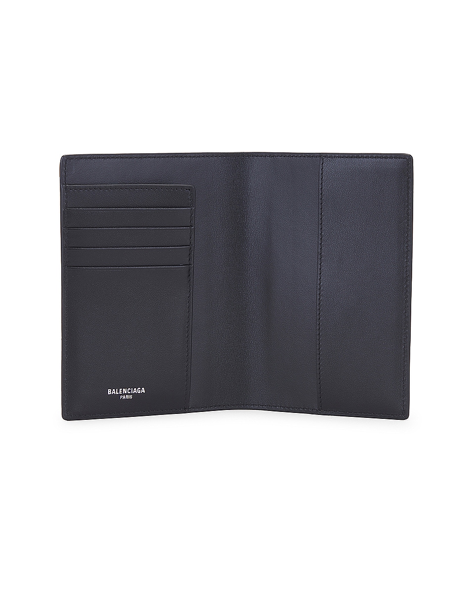 Balenciaga Passport Holder Wallet in Black | FWRD