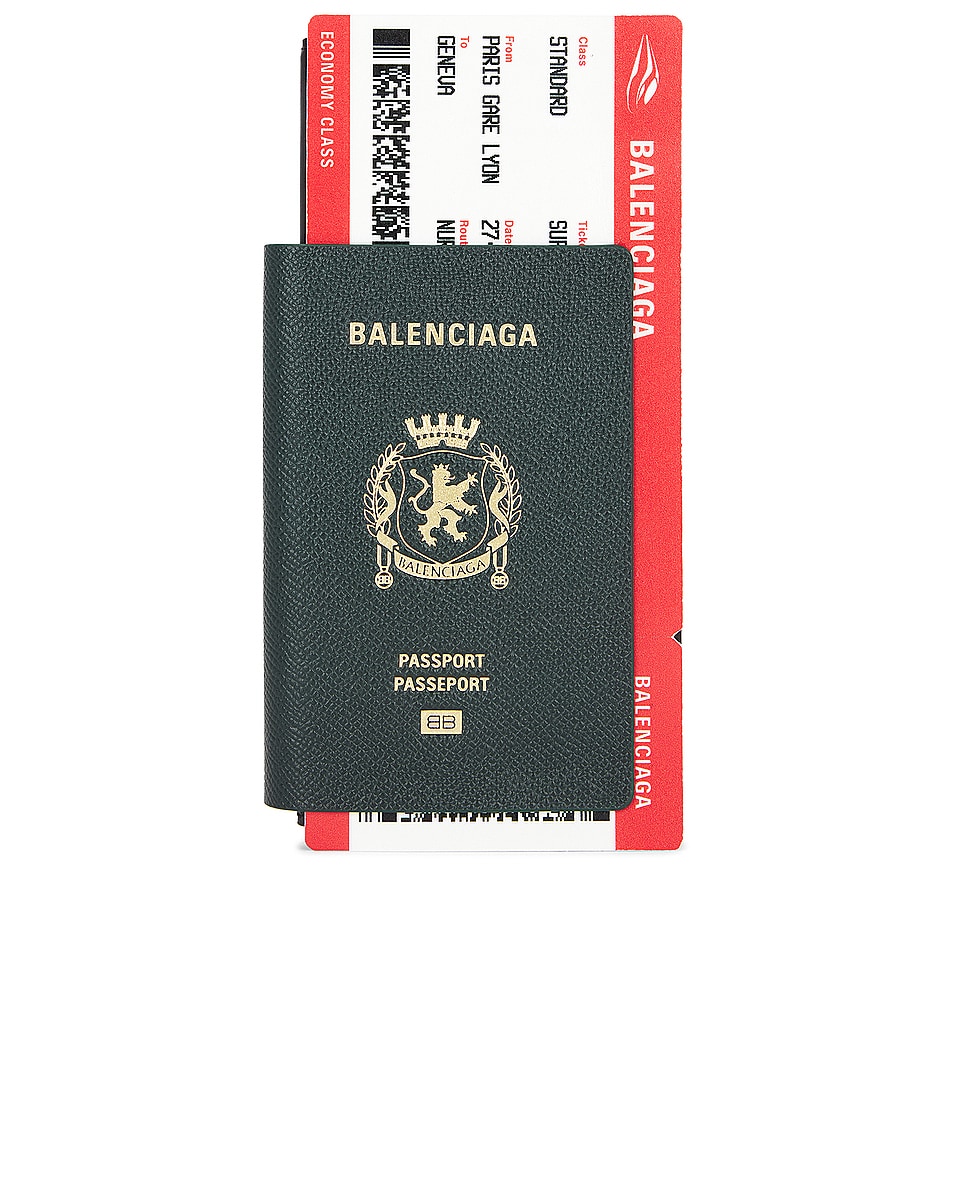 Image 1 of Balenciaga Pass Port Wallet in Passport Green