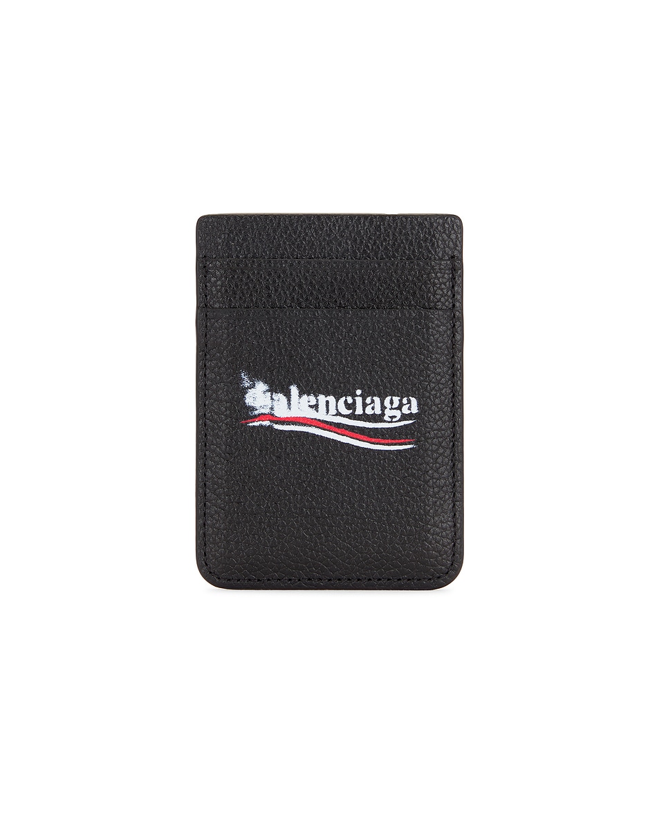 Image 1 of Balenciaga Cash Magnet Card Holder in Black