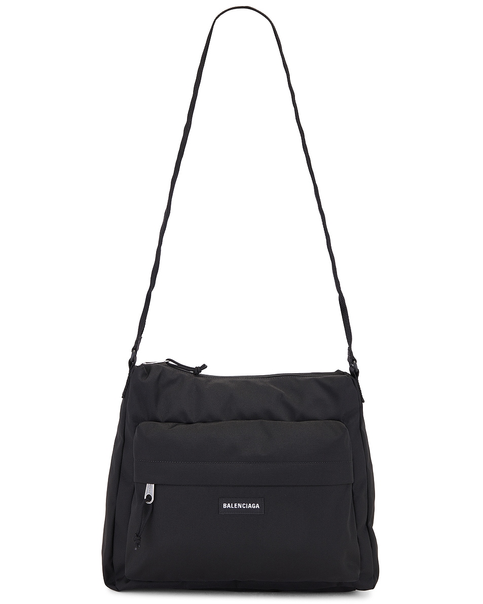 Image 1 of Balenciaga Explorer Sling Hobo in Black