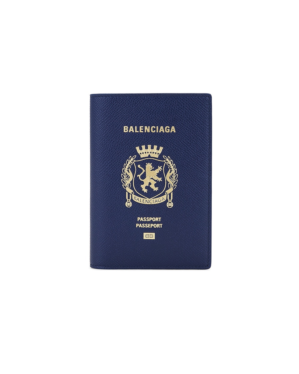 Image 1 of Balenciaga Passport Holder in Passport Blue