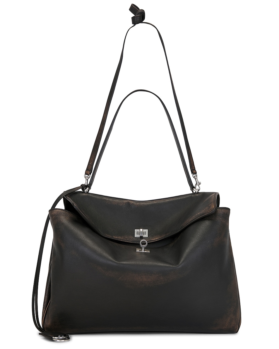 Image 1 of Balenciaga Rodeo Top Handle in Light Brown & Dark Brown