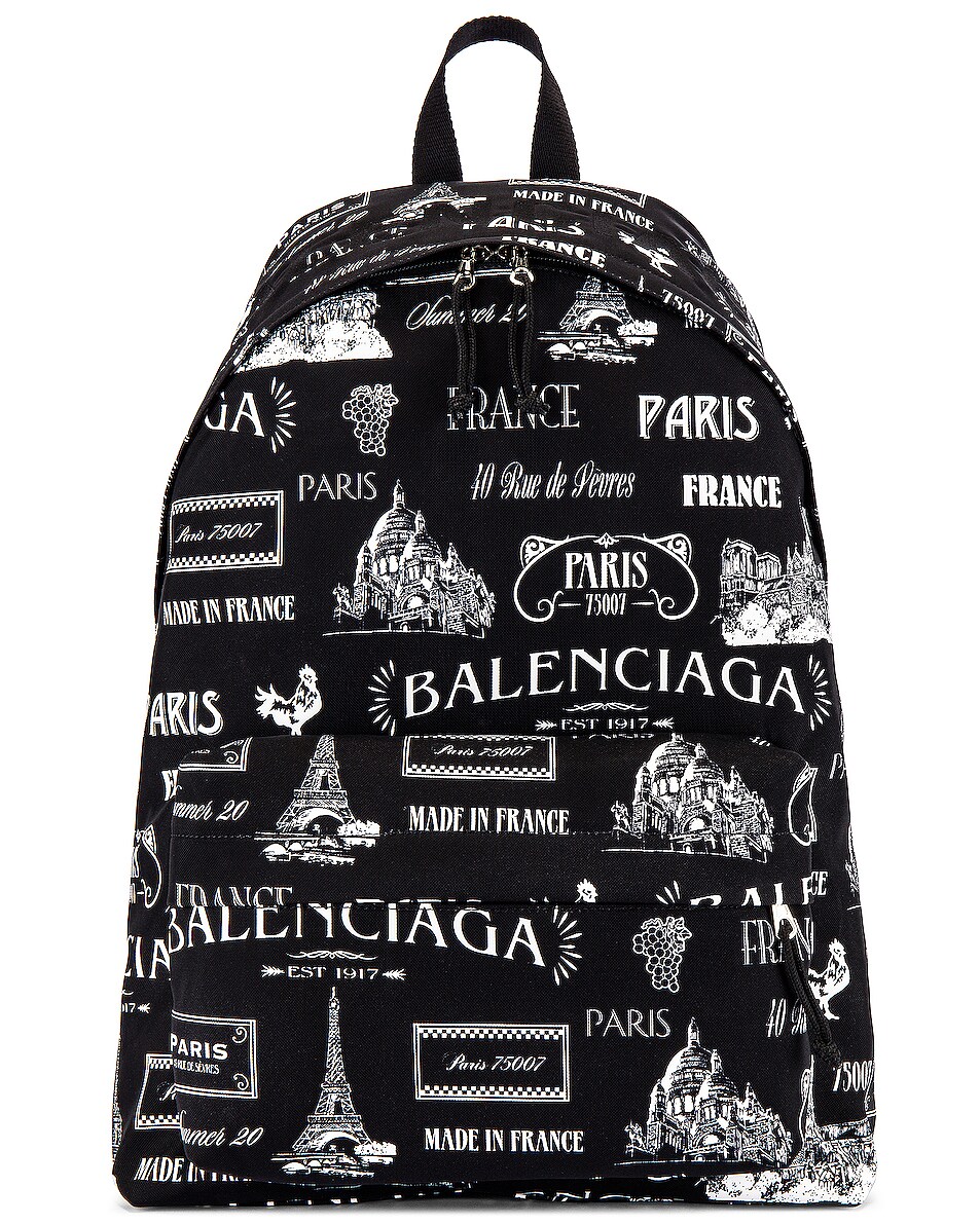 Image 1 of Balenciaga Wheel Backpack in Black & White