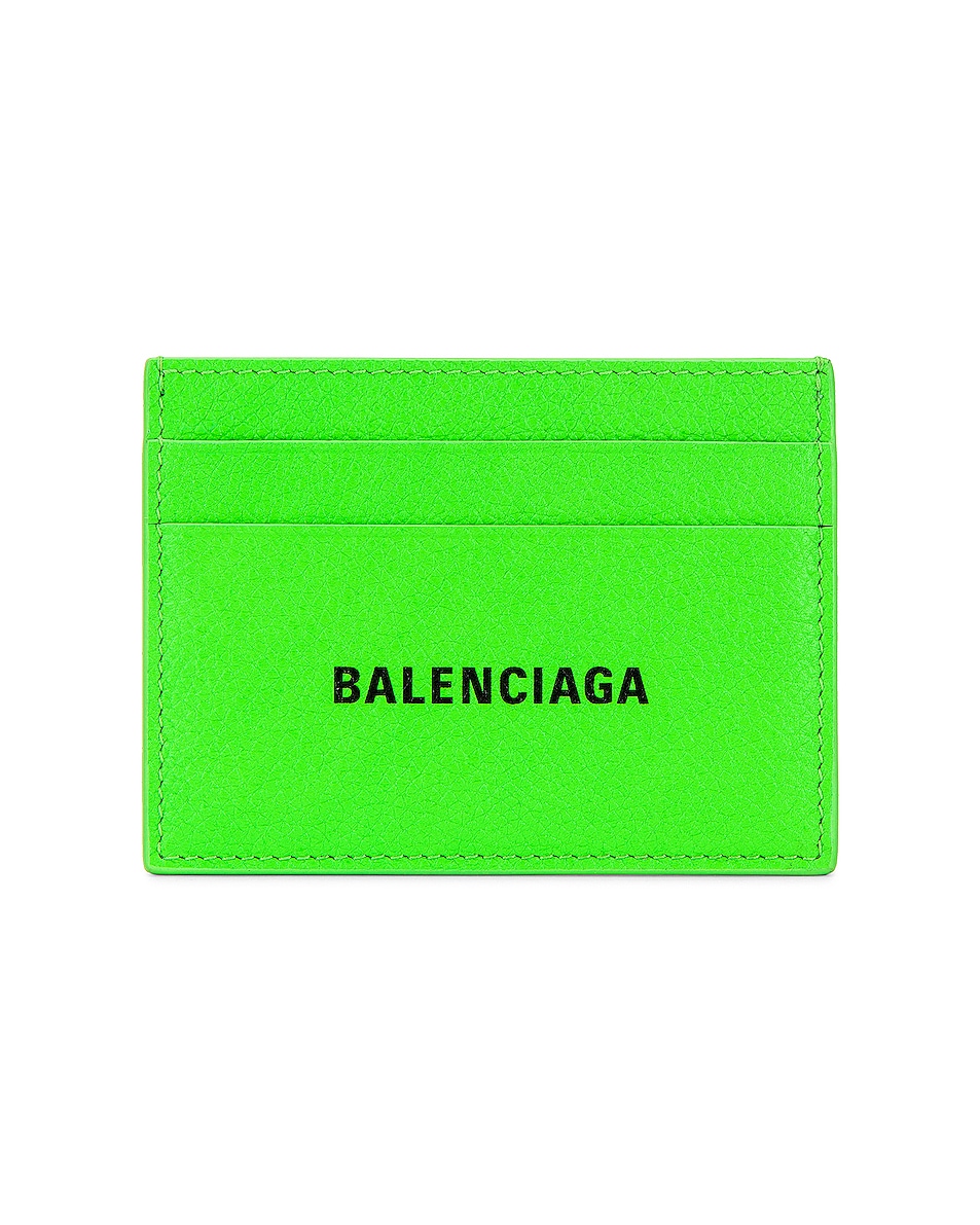 Image 1 of Balenciaga Cash Card Holder in Fluo Green