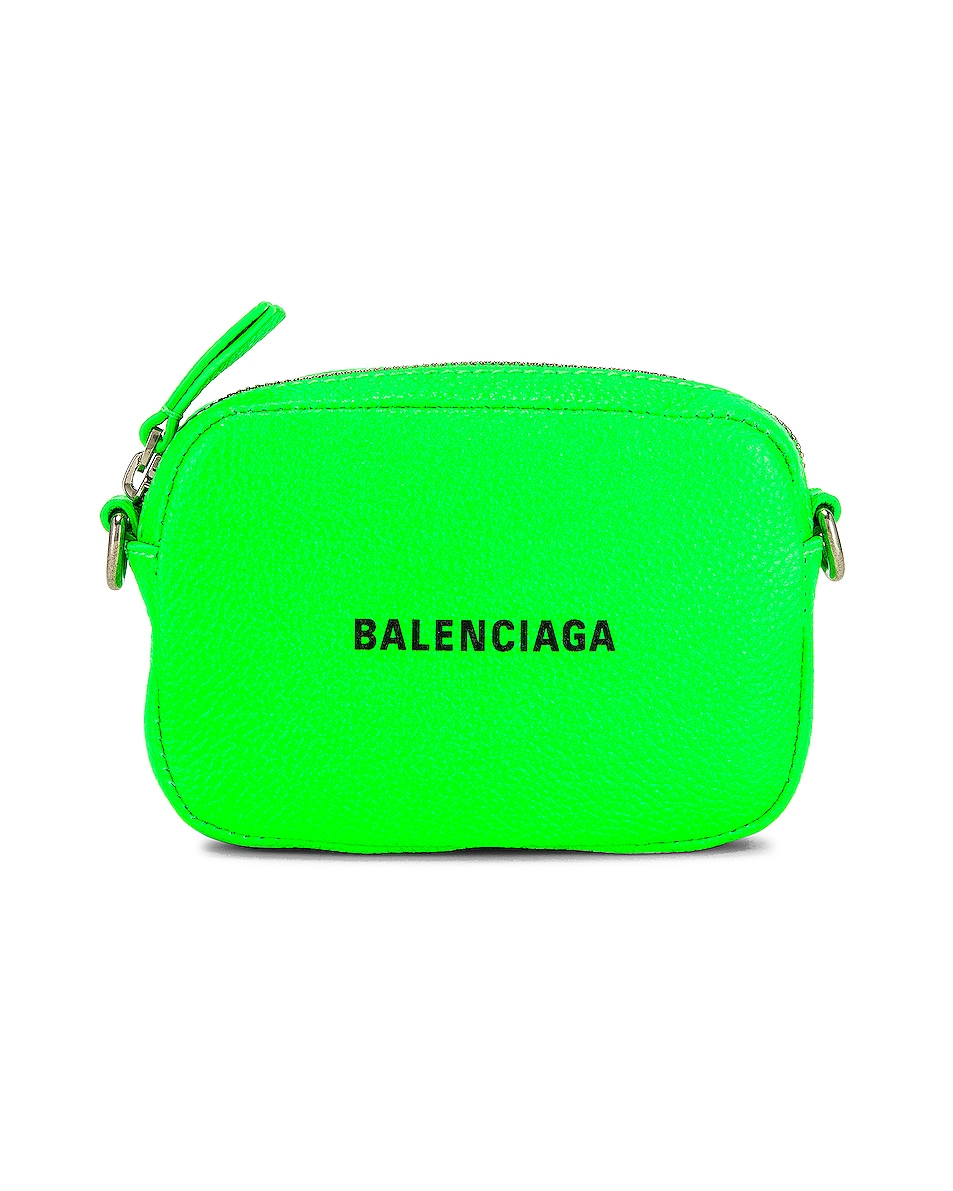 Image 1 of Balenciaga Cash Mini Pouch in Fluo Green