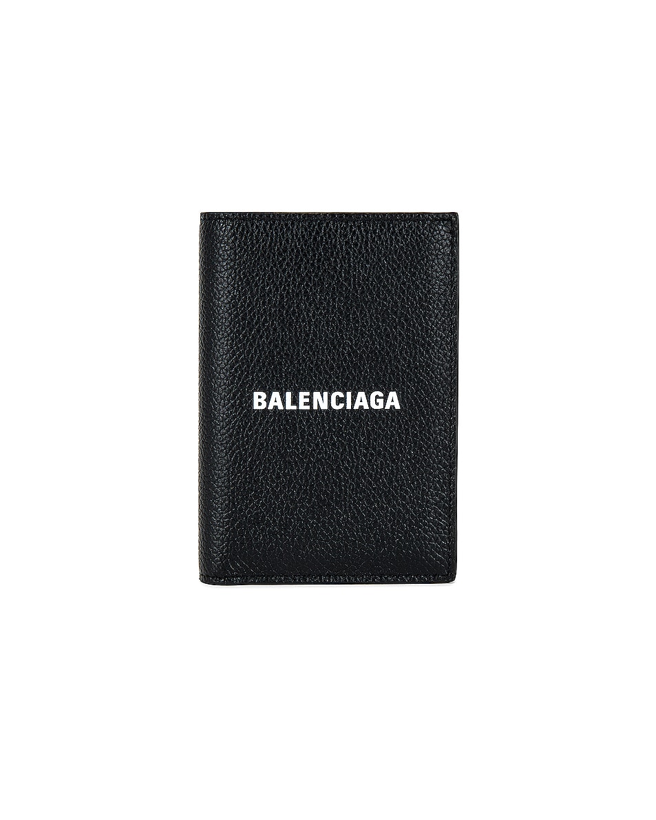 Image 1 of Balenciaga Cash Vertical Wallet in Black & White