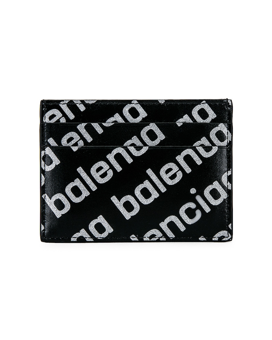 Image 1 of Balenciaga Card Holder in Black & White