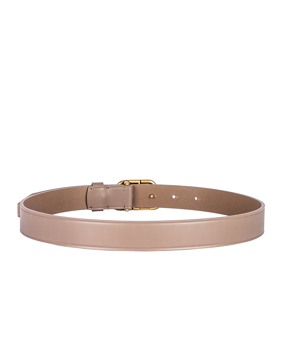 Balenciaga BB Thin Belt in Mink Grey | FWRD