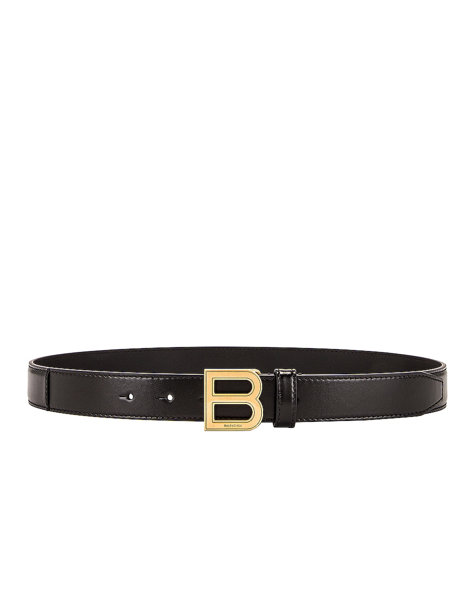 Image 1 of Balenciaga Hourglass Belt in Black