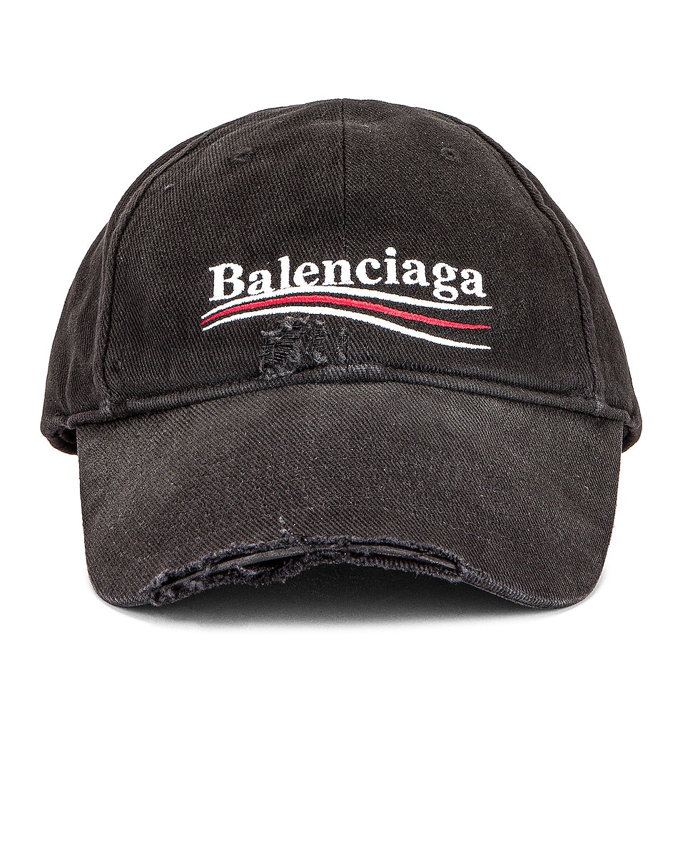 Image 1 of Balenciaga Political Campaign Cap in Black & White