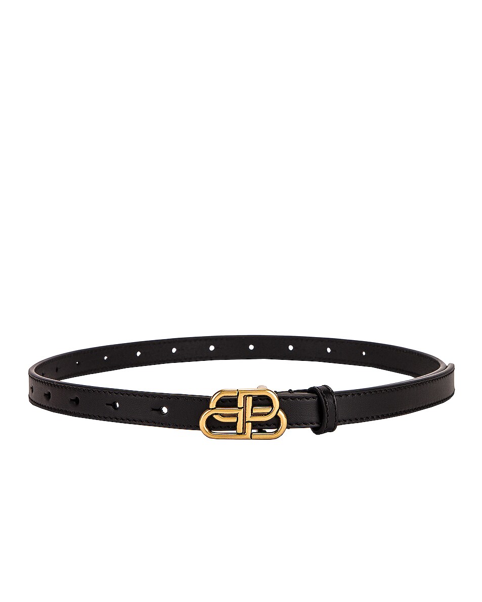 Image 1 of Balenciaga BB Super Belt in Black