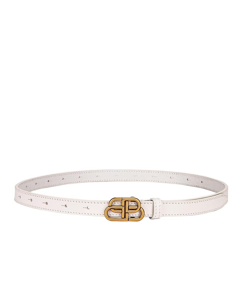 Image 1 of Balenciaga BB Super Belt in White