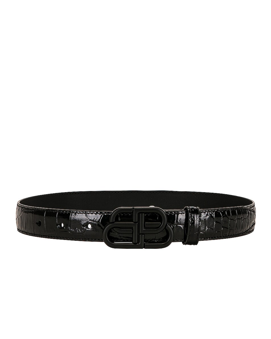 Image 1 of Balenciaga BB Belt in Black
