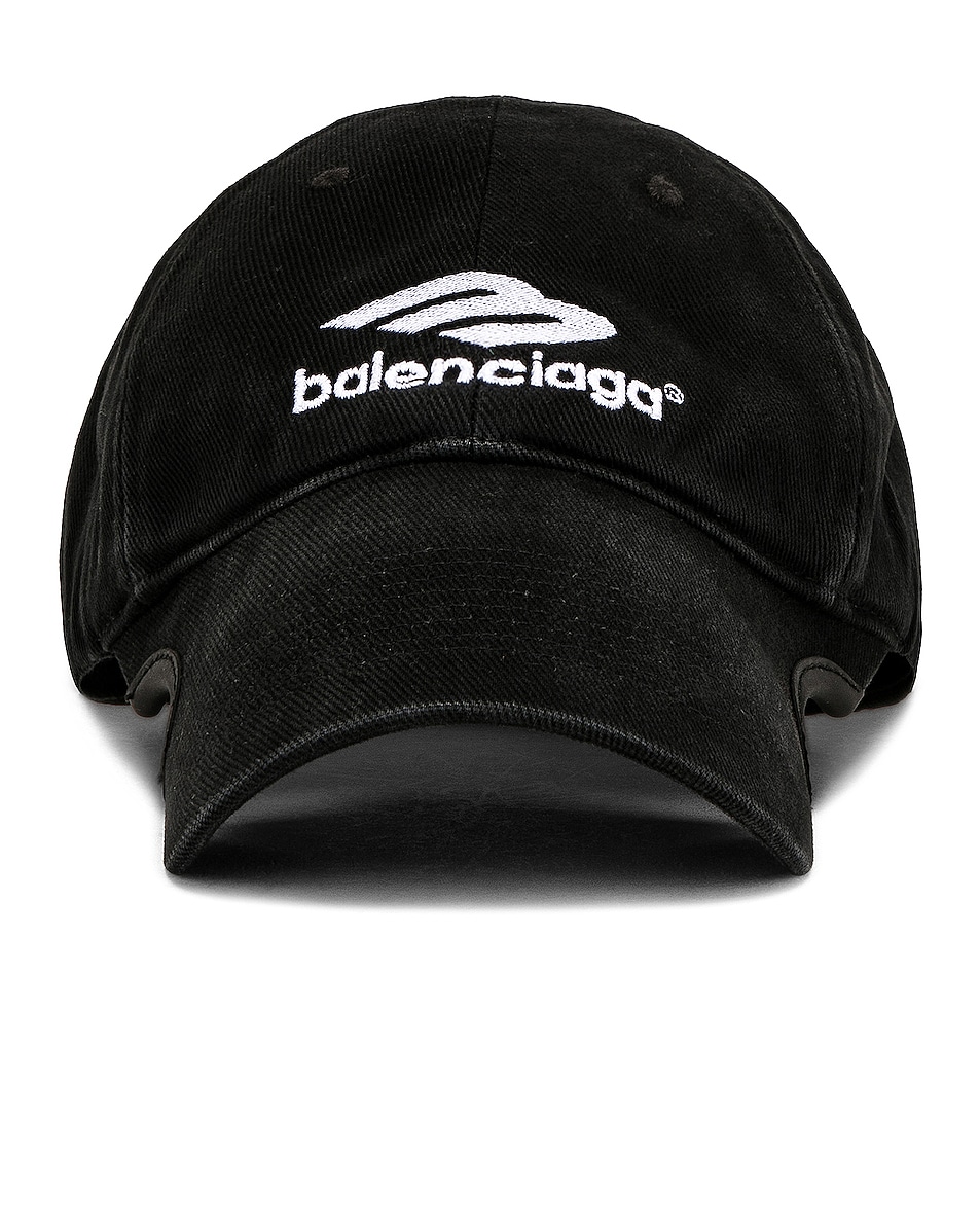 Image 1 of Balenciaga Sports Icon Hat in Black & White
