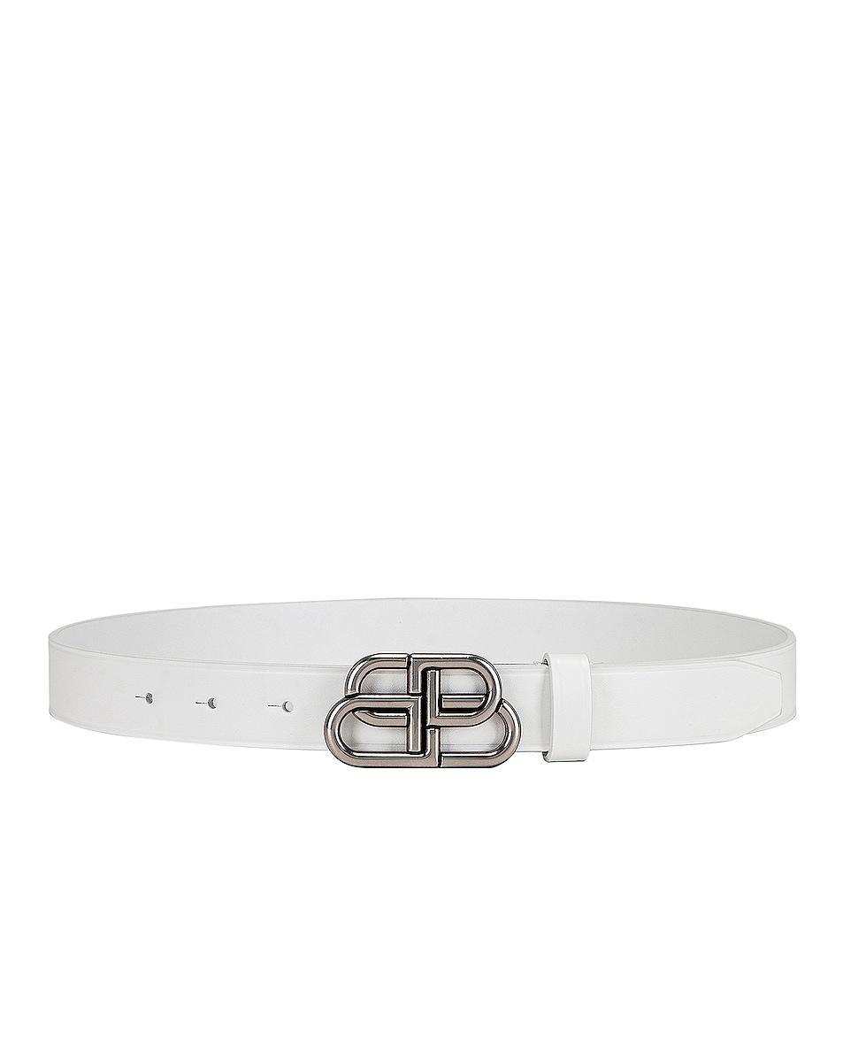 Image 1 of Balenciaga BB Belt in White