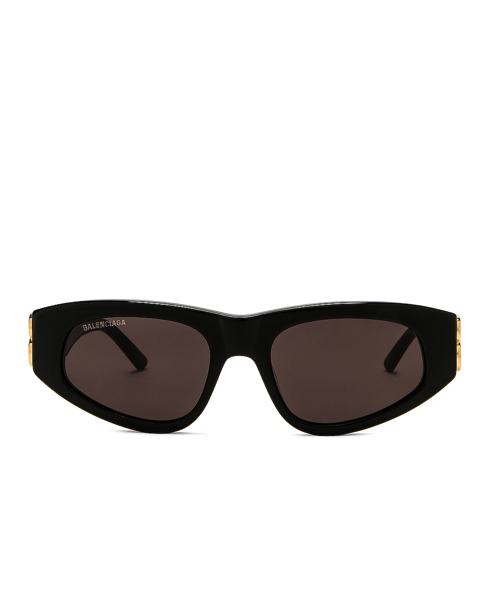Image 1 of Balenciaga Dynasty Oval Sunglasses in Black