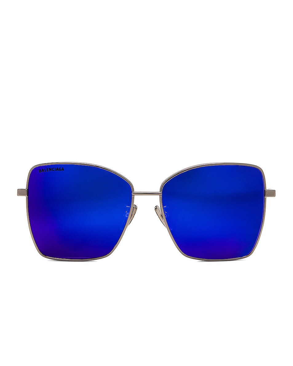 Image 1 of Balenciaga Trim Square Sunglasses in Ruthenium