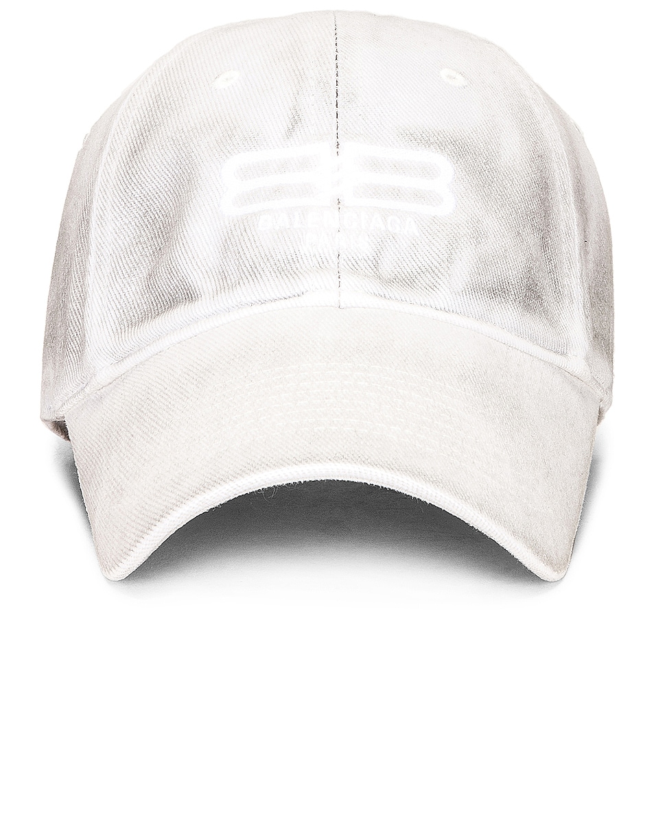 Image 1 of Balenciaga BB Paris License Hat in Dirty White
