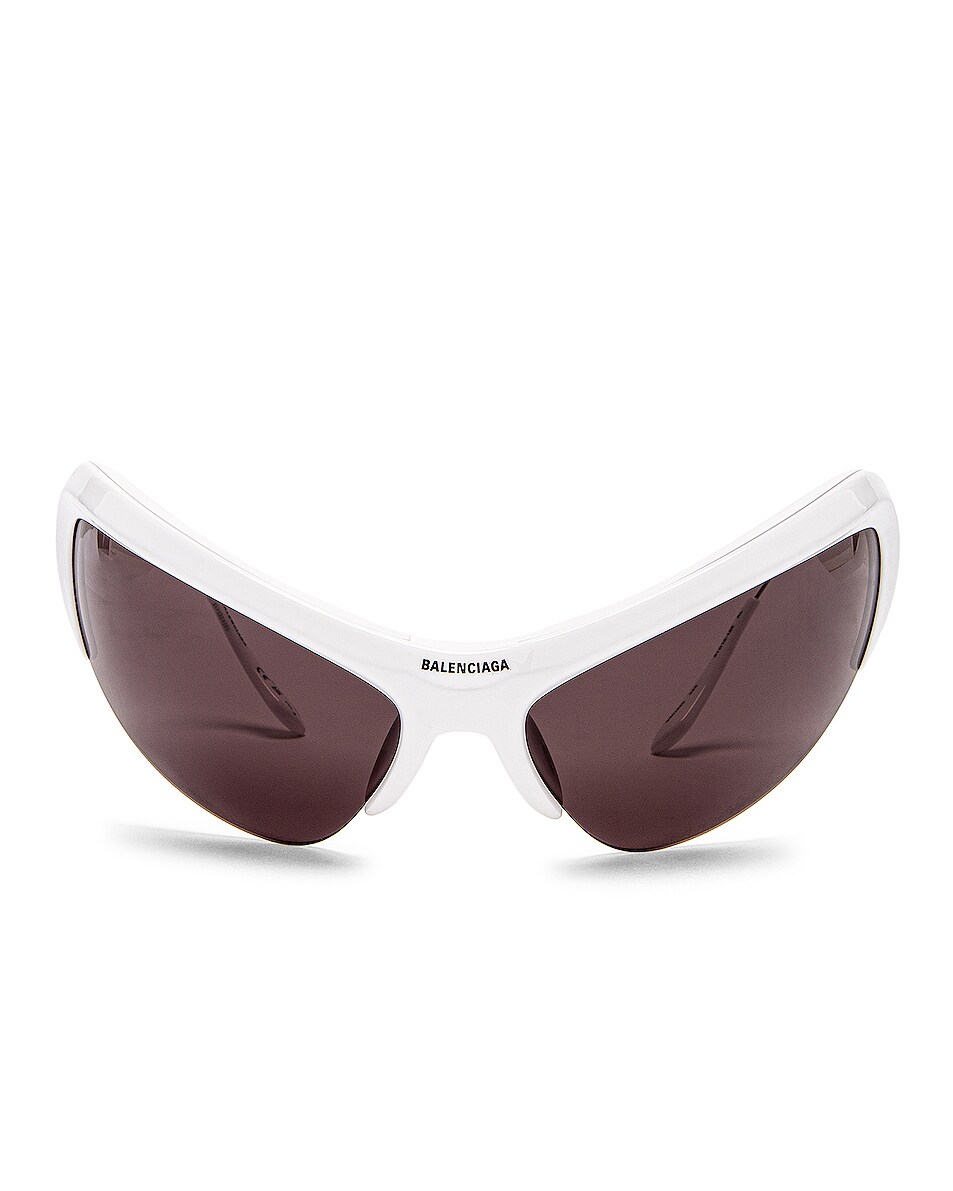 Image 1 of Balenciaga Wire Sunglasses in Shiny White