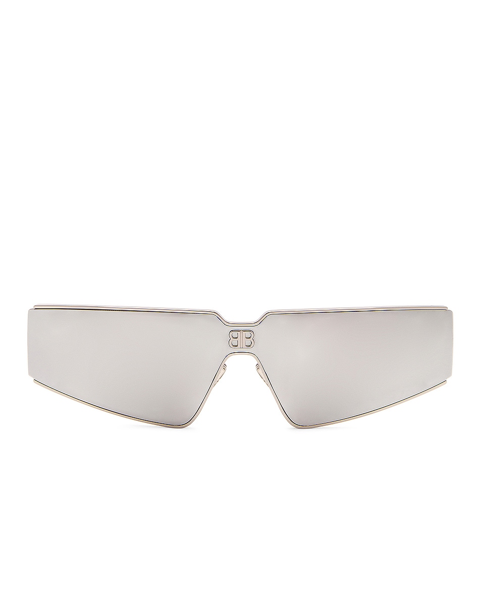 Image 1 of Balenciaga Shield 2.0 Sunglasses in Silver