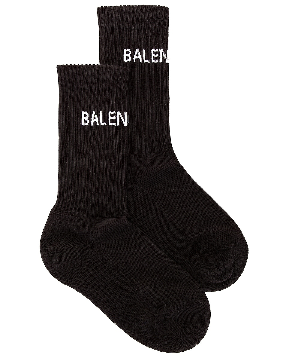 Image 1 of Balenciaga Tennis Sock in Black & White
