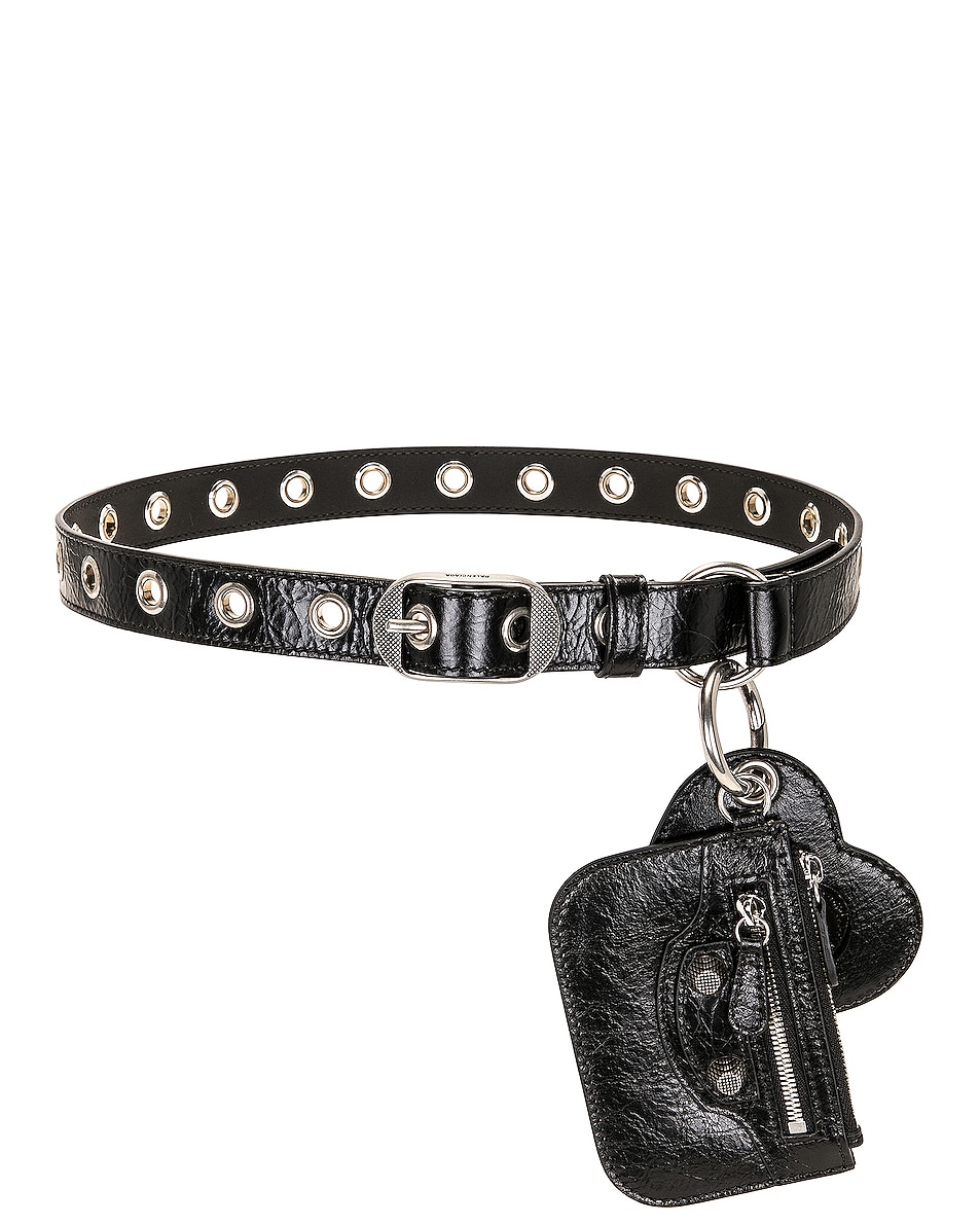 Image 1 of Balenciaga Le Cagole Charm Belt in Black