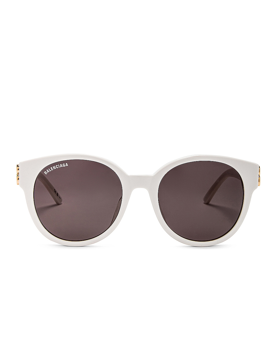 Image 1 of Balenciaga Round Sunglasses in White