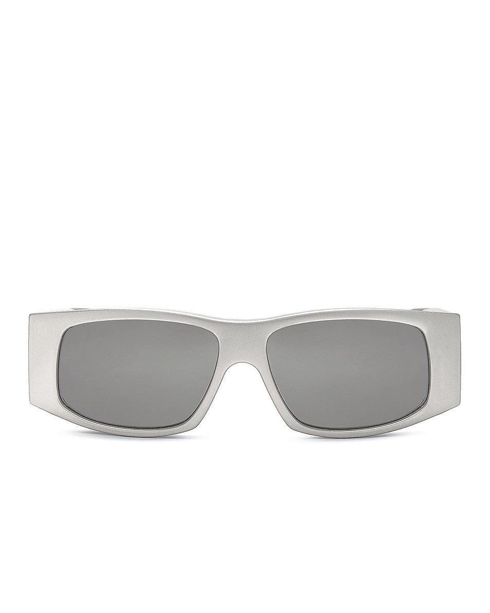 Image 1 of Balenciaga LED Rectangular Sunglasses in Silver