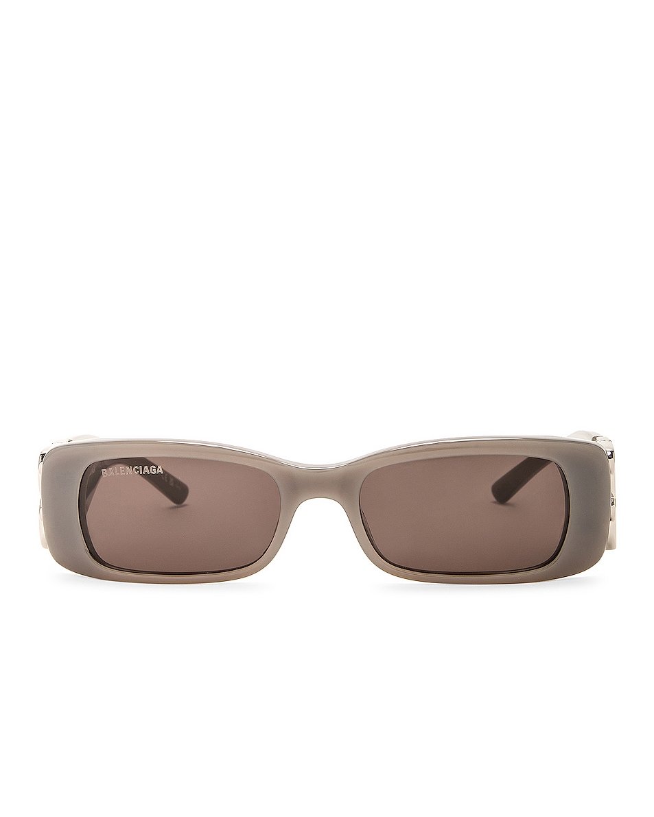 Image 1 of Balenciaga Dynasty Rectangular Sunglasses in Grey