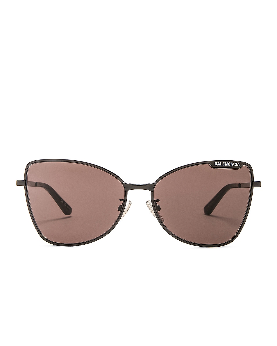 Image 1 of Balenciaga Square Sunglasses in Black